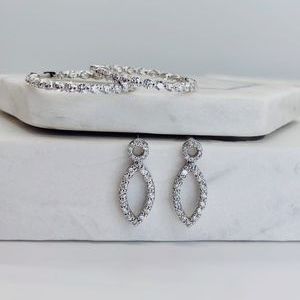 White Gold Diamond Earrings and Hoops - Jewerly By Giorgio, Sarasota, FL